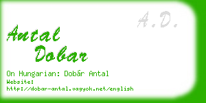 antal dobar business card